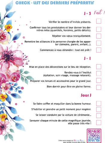 FICHE Les derniers préparatifs