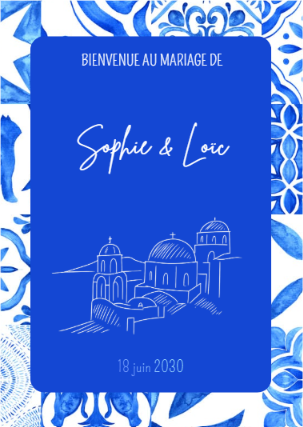 Faire-part et papeterie de mariage Collection Cyclades personnalisable sur Canva – Image 11