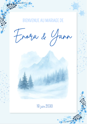 Faire-part et papeterie de mariage Collection Hiver personnalisable sur Canva – Image 11