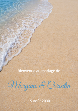 Faire-part et papeterie de mariage Plage personnalisable sur Canva – Image 11