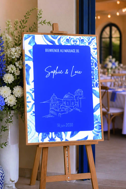 Faire-part et papeterie de mariage Collection Cyclades personnalisable sur Canva – Image 5
