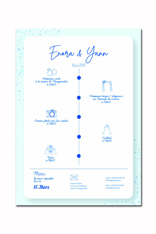 Faire-part et papeterie de mariage Collection Hiver personnalisable sur Canva – Image 7