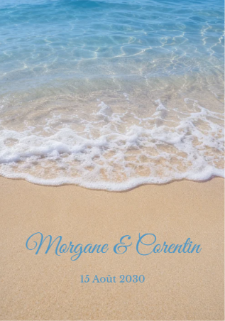 Faire-part et papeterie de mariage Plage personnalisable sur Canva – Image 6