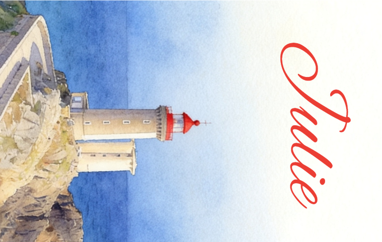 Faire-part et papeterie de mariage Collection Phare du Petit Minou Aquarelle personnalisable sur Canva – Image 10