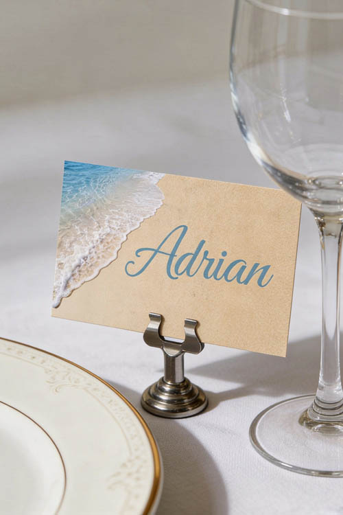 Faire-part et papeterie de mariage Plage personnalisable sur Canva – Image 4