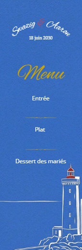 Faire-part et papeterie de mariage Collection Phare du Petit Minou trait fin personnalisable sur Canva – Image 9