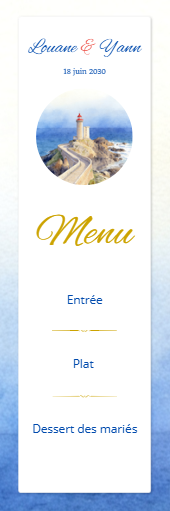 Faire-part et papeterie de mariage Collection Phare du Petit Minou Aquarelle personnalisable sur Canva – Image 9