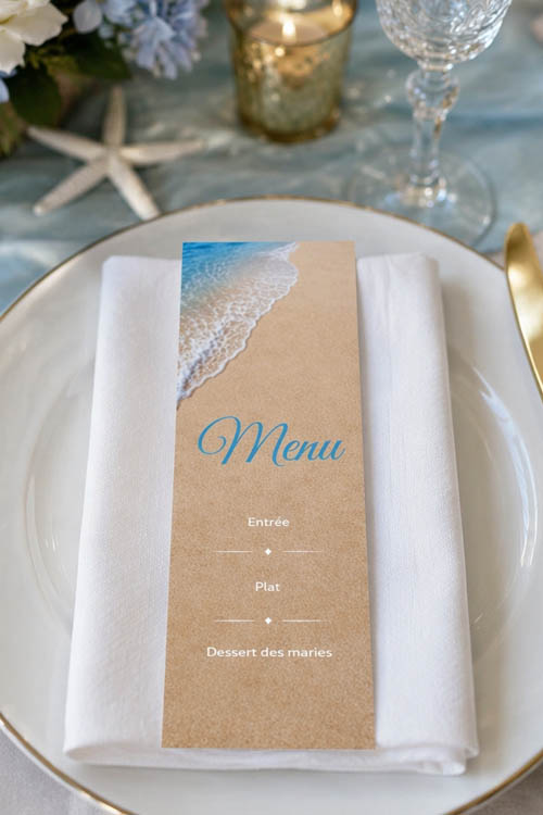 Faire-part et papeterie de mariage Plage personnalisable sur Canva – Image 3