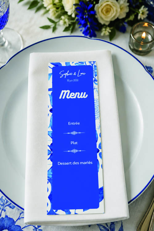 Faire-part et papeterie de mariage Collection Cyclades personnalisable sur Canva – Image 3