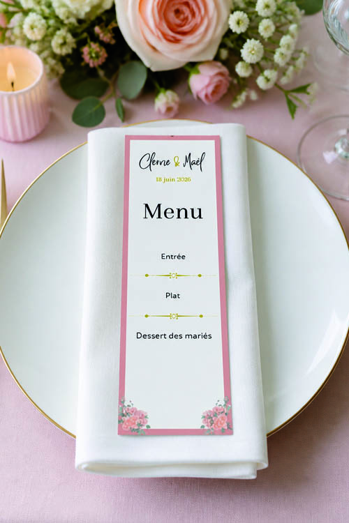 Faire-part et papeterie de mariage Collection Fleurie personnalisable sur Canva – Image 3