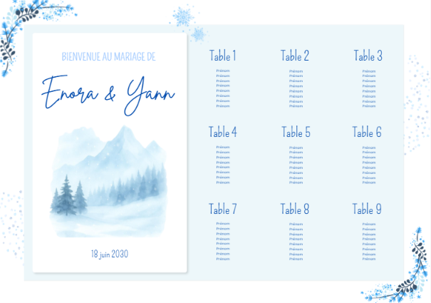 Faire-part et papeterie de mariage Collection Hiver personnalisable sur Canva – Image 8