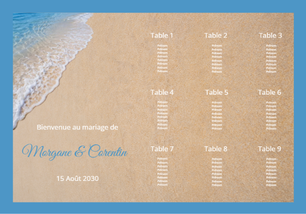 Faire-part et papeterie de mariage Plage personnalisable sur Canva – Image 8