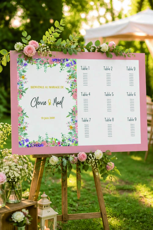 Faire-part et papeterie de mariage Collection Fleurie personnalisable sur Canva – Image 2