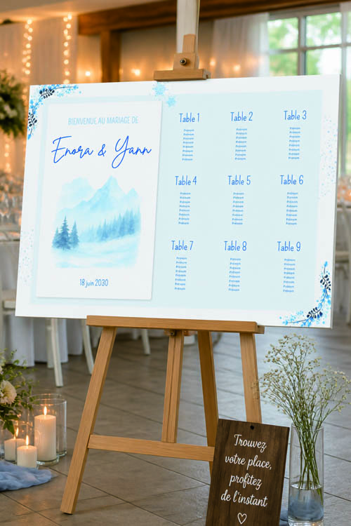 Faire-part et papeterie de mariage Collection Hiver personnalisable sur Canva – Image 2