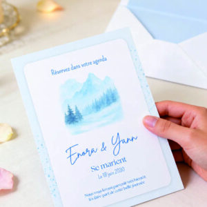Save the date "Hiver" Gratuit personnalisable sur Canva