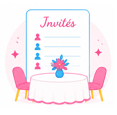 icone invite et table